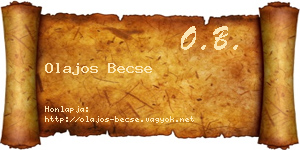 Olajos Becse névjegykártya